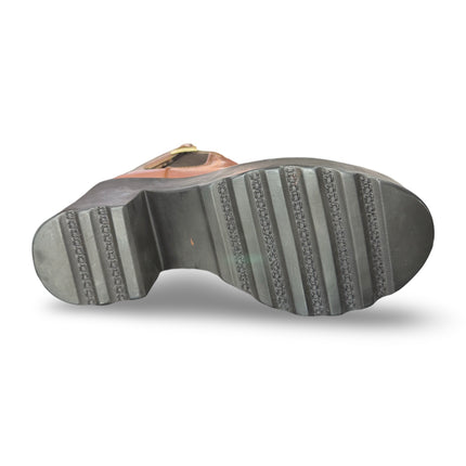 Botines nairobi tan con tacón de 9 cm dama M1902