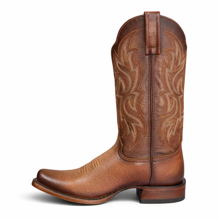 Botas Vaqueras Hombre Piel Grizzly Caborca HAA372C Color Miel Cuero Genuino Premium