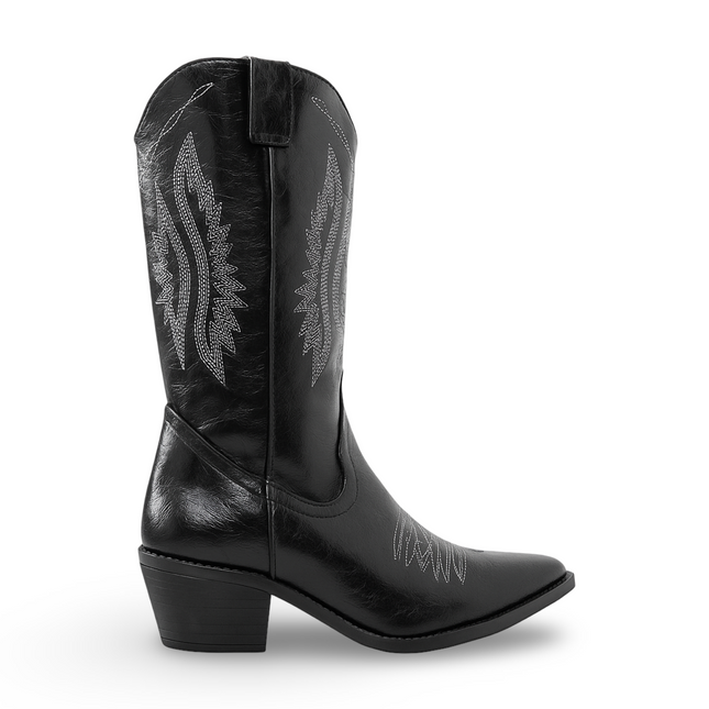 Bota Vaquera Negra para Dama Maquech Modelo 003 – Elegancia y Tradición en Cada Paso