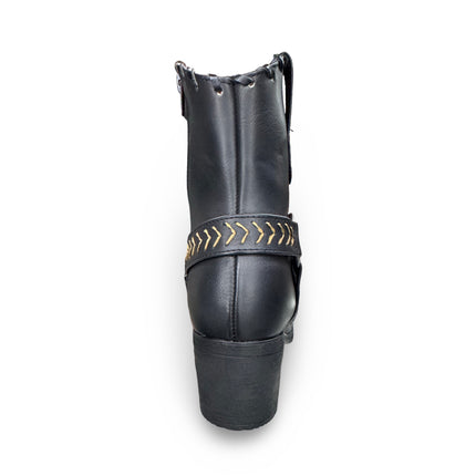 Botín vaquero dama aquila negro acabado Napa M862