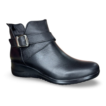 Botín piel negro dama en napa M4509