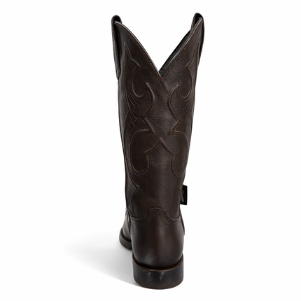 Botas Vaqueras Hombre Caborca HAA262A Piel DEERTAN Café Cuero Genuino Punta Cuadrada