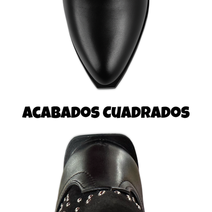 Bota Vaquera de Dama MAQUECH Modelo 580 en Color Negro – Elegancia en Cada Paso