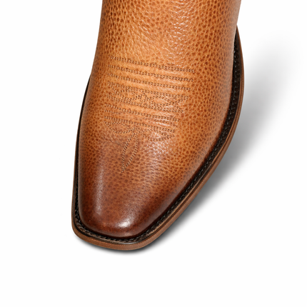 Botas Vaqueras Hombre Piel Grizzly Caborca HAA372C Color Miel Cuero Genuino Premium