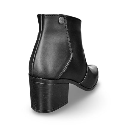 Botines de dama acabado nairobi negro con tacón de 6.5 cm M260