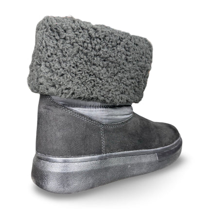 Botas aborregadas y afelpadas de dama en color negro acabado gamuza M550