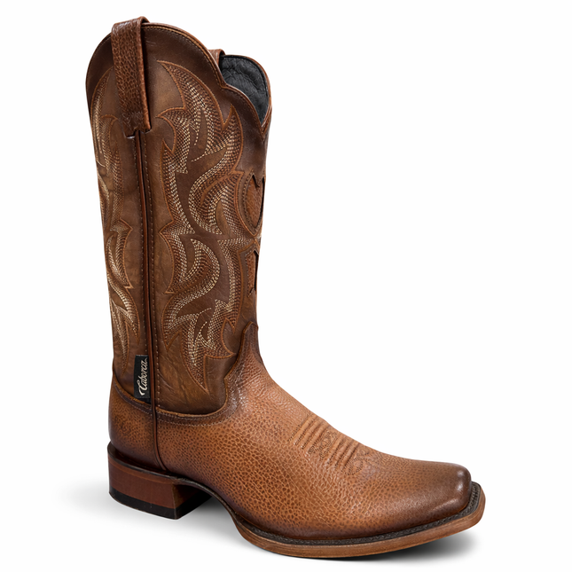 Botas Vaqueras Hombre Piel Grizzly Caborca HAA372C Color Miel Cuero Genuino Premium