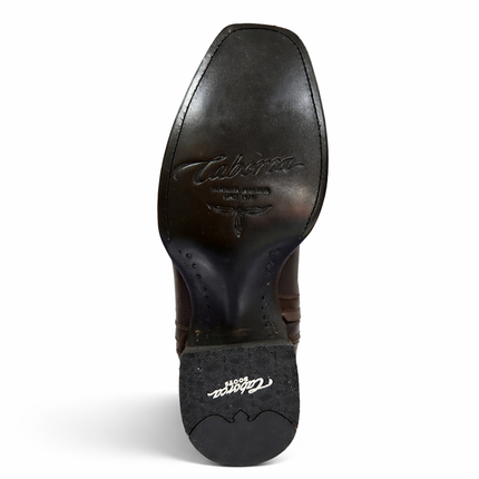 Botas Vaqueras Hombre Caborca Piel Genuina Cuero Grizzly Chocolate Estilo HFA015A — Botín Western Casual Resistente y Cómodo
