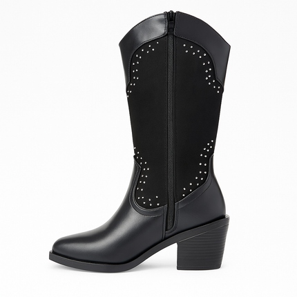 Bota Vaquera de Dama MAQUECH Modelo 580 en Color Negro – Elegancia en Cada Paso
