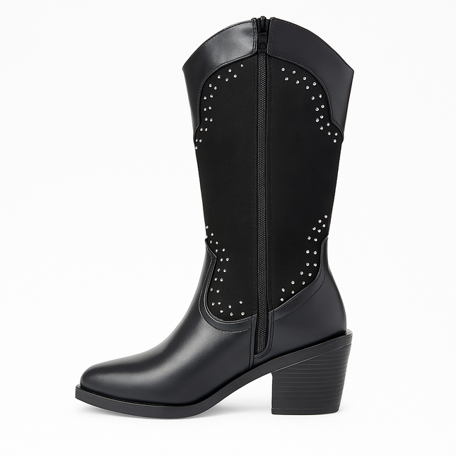 Bota Vaquera de Dama MAQUECH Modelo 580 en Color Negro – Elegancia en Cada Paso