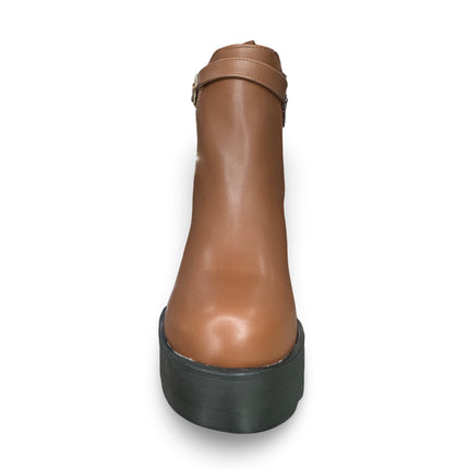 Botines nairobi tan con tacón de 9 cm dama M1902
