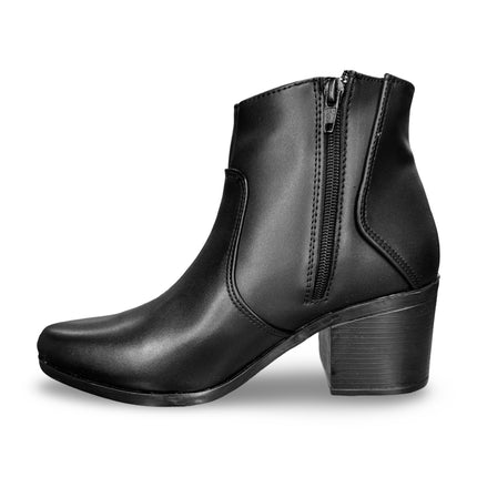 Botines de dama acabado nairobi negro con tacón de 6.5 cm M260