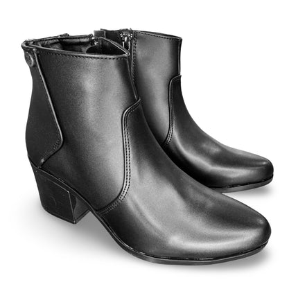 Botines de dama acabado nairobi negro con tacón de 6.5 cm M260