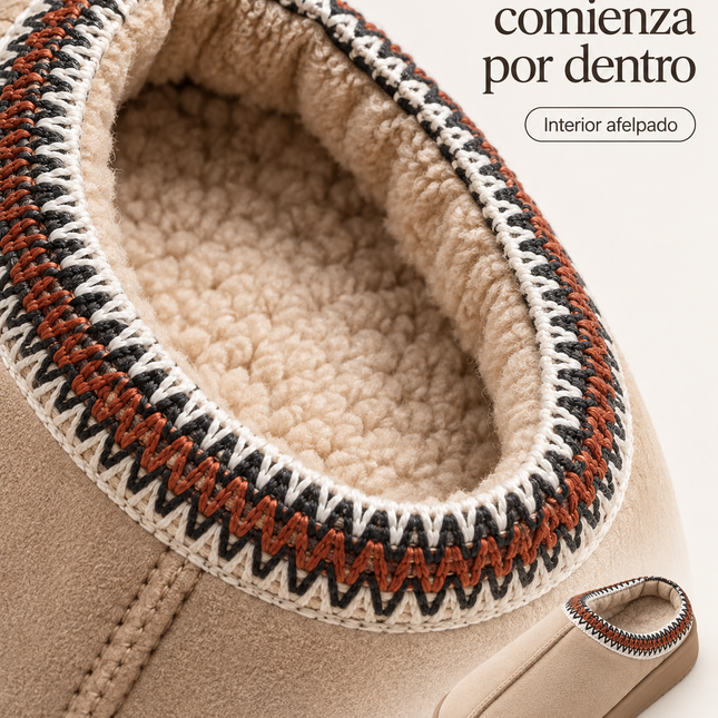 Pantuflas Unisex Tipo Zueco con Interior Afelpado y Suela Gruesa