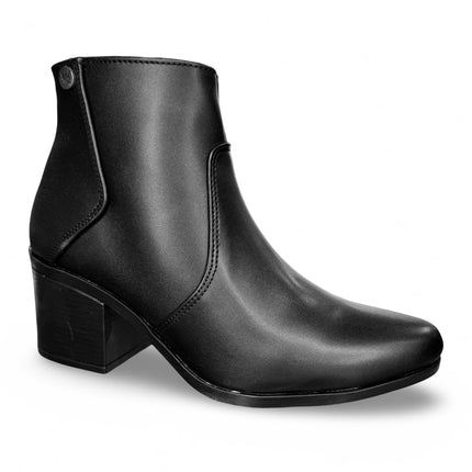Botines de dama acabado nairobi negro con tacón de 6.5 cm M260