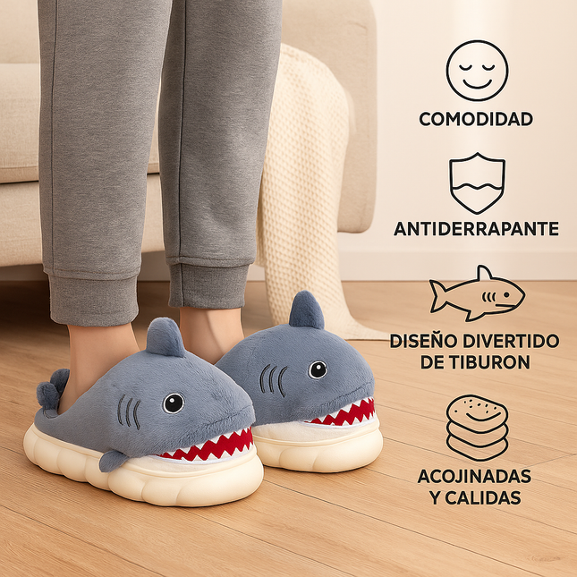 Pantuflas de Tiburón – Comodidad y Diversión para tus Pies
