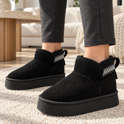 Botas Pantuflas Mujer Afelpadas Cálidas Calientitas Plataforma Invierno Suaves Cómodas