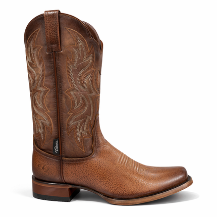 Botas Vaqueras Hombre Piel Grizzly Caborca HAA372C Color Miel Cuero Genuino Premium