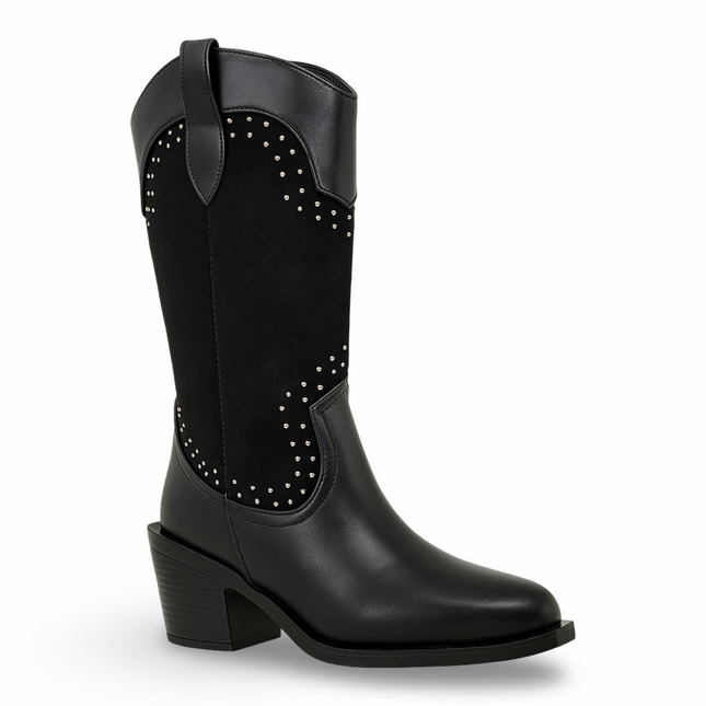 Bota Vaquera de Dama MAQUECH Modelo 580 en Color Negro – Elegancia en Cada Paso