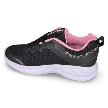 Tenis Dama Running Oscuro Con Rosado 1027