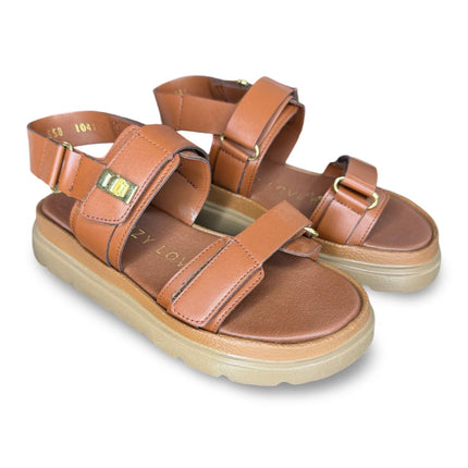 Huarache correas adaptables cognac M658S Suzy Love