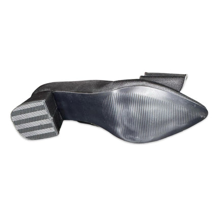 Zapatillas de Tacón de Dama Negras con Moño - Acabado Satinado - Modelo M392G