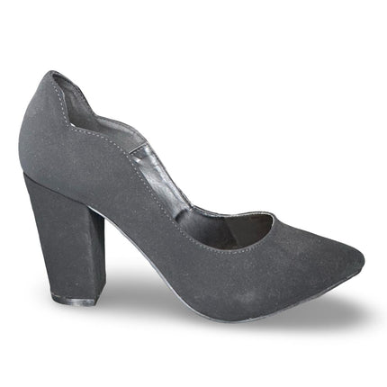 Zapatillas de tacón negras acabado buck Mmarlen01 Rikland