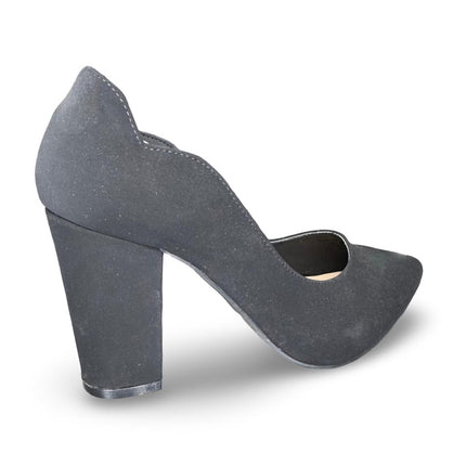 Zapatillas de tacón negras acabado buck Mmarlen01 Rikland
