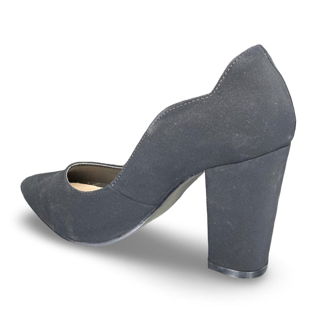 Zapatillas de tacón negras acabado buck Mmarlen01 Rikland