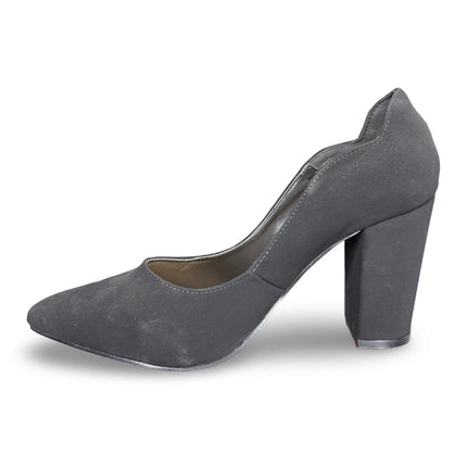 Zapatillas de tacón negras acabado buck Mmarlen01 Rikland