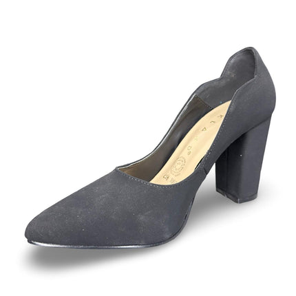 Zapatillas de tacón negras acabado buck Mmarlen01 Rikland