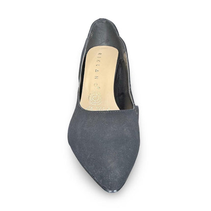 Zapatillas de tacón negras acabado buck Mmarlen01 Rikland