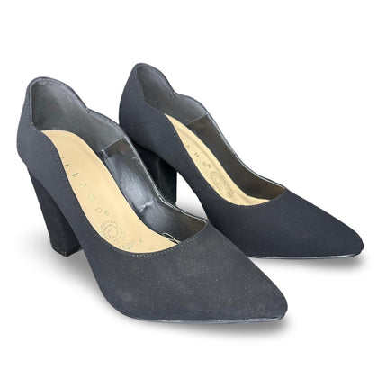Zapatillas de tacón negras acabado buck Mmarlen01 Rikland