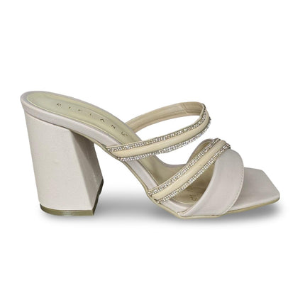 Zapatillas de tacón nutty con diamantes acabado cabra M125