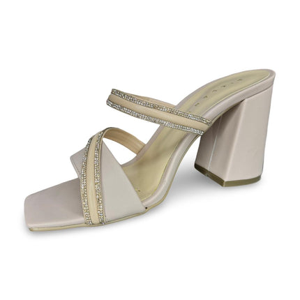 Zapatillas de tacón nutty con diamantes acabado cabra M125