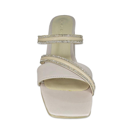 Zapatillas de tacón nutty con diamantes acabado cabra M125