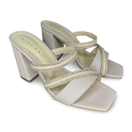 Zapatillas de tacón nutty con diamantes acabado cabra M125