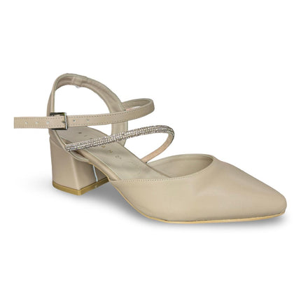 Zapatillas de Tacón Pico Maquillaje - Acabado Cabra - Tacón 3.5 cm - Modelo M386G