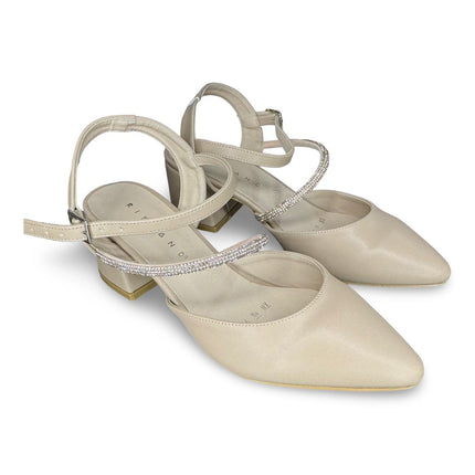 Zapatillas de Tacón Pico Maquillaje - Acabado Cabra - Tacón 3.5 cm - Modelo M386G
