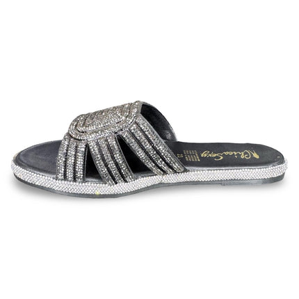 Huarache negro a diamantados acabado cabra M326