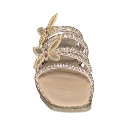 Huarache mariposas con diamantes color maquillaje M804