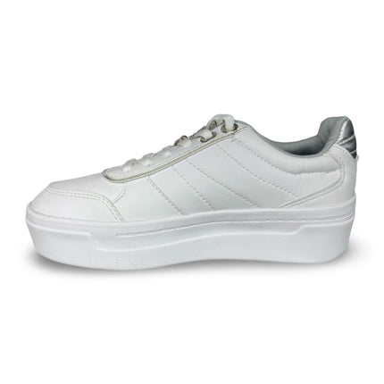 Tenis blanco plata casual con pines dama zizu´s M4474