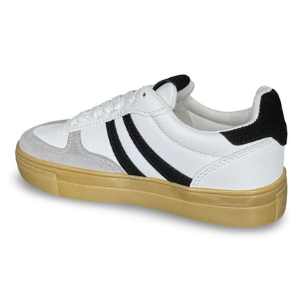 Tenis linea negras color blanco negro gris zizu´s M4389
