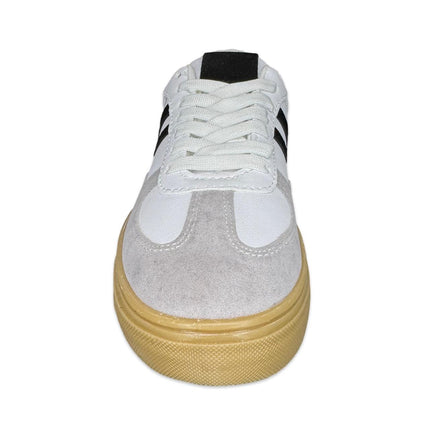 Tenis linea negras color blanco negro gris zizu´s M4389