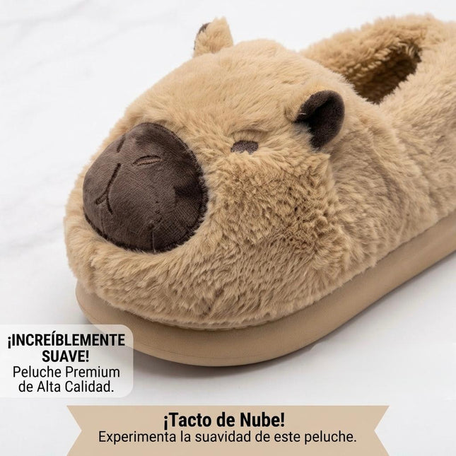 Pantuflas Capibara Suaves y Calientitas para Mujer - Diseño Kawaii Antideslizante