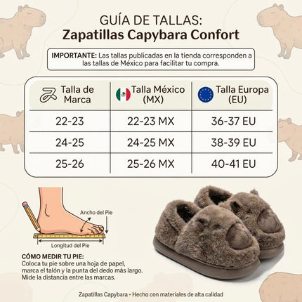 Pantuflas Capibara Suaves y Calientitas para Mujer - Diseño Kawaii Antideslizante