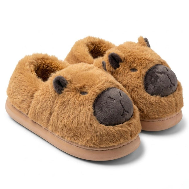 Pantuflas Capibara Suaves y Calientitas para Mujer - Diseño Kawaii Antideslizante