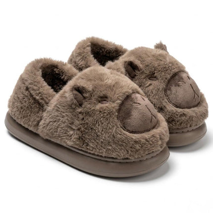 Pantuflas Capibara Suaves y Calientitas para Mujer - Diseño Kawaii Antideslizante