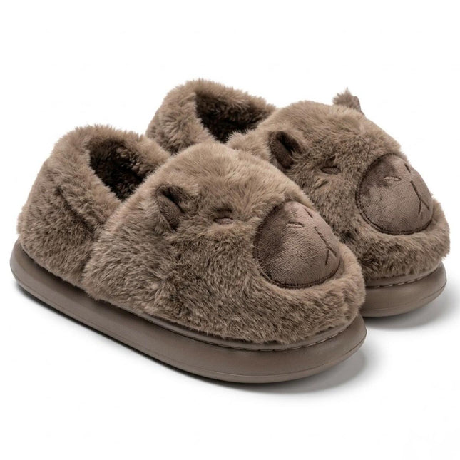 Pantuflas Capibara Suaves y Calientitas para Mujer - Diseño Kawaii Antideslizante